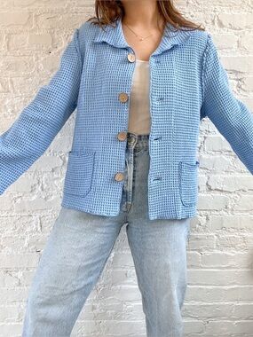 WAFFLE BUTTON JACKET | size large